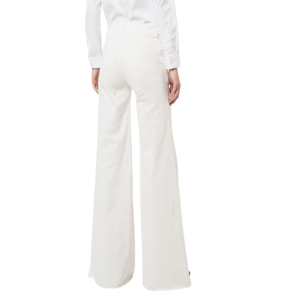 NILI LOTAN WIDE LEG LOW WAIST WHITE PANTS NWT 4 - Picture 2 of 12
